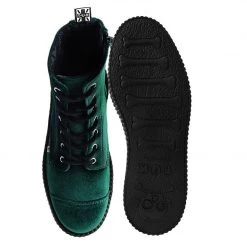 V9759L Women Green Velvet 7-Eye Viva Mondo Boot