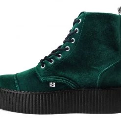 V9759L Women Green Velvet 7-Eye Viva Mondo Boot
