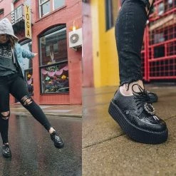 V9845 Men Black TUKskin™ Western Bolo Creeper