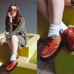 V9849 Rust Velvet Viva Mondo Creeper Women