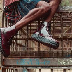 V9858 Burgundy Rub Off TUKskin™ 7-Eye Boot