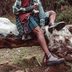 V9858 Burgundy Rub Off TUKskin™ 7-Eye Boot