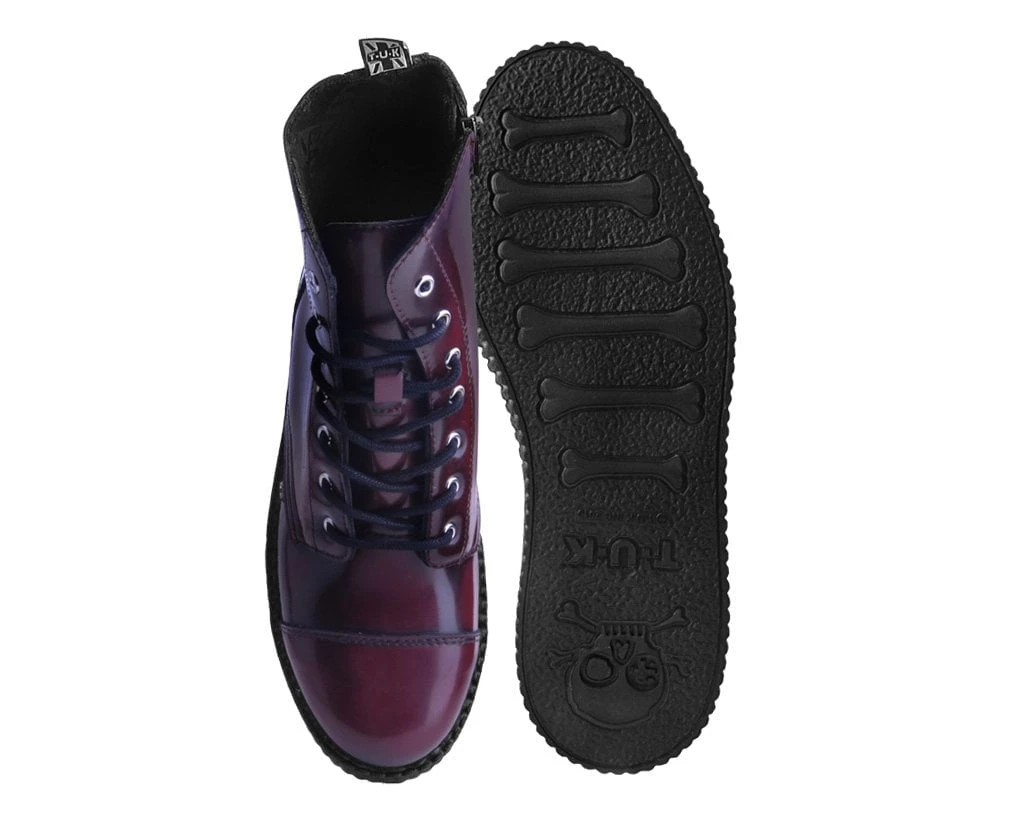 V9858 Burgundy Rub Off TUKskin™ 7-Eye Boot