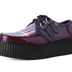 V9867 Burgundy Rub-Off TUKSkin™ & Tartan Creeper