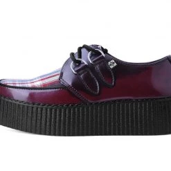 V9867 Burgundy Rub-Off TUKSkin™ & Tartan Creeper