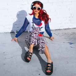 V9880L Black 3-Buckle Mondo Sandal Women