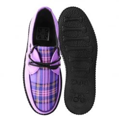 V9892 Lavender Suede & Tartan Creeper