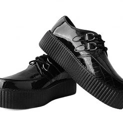 V9895 Black Crocodile Creeper Women