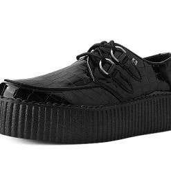 V9895 Black Crocodile Creeper Women