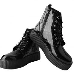 V9896 Black Crocodile Creeper Boot