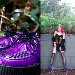 V9900 Women Purple Metallic TUKSkin™ Viva Mondo Creeper