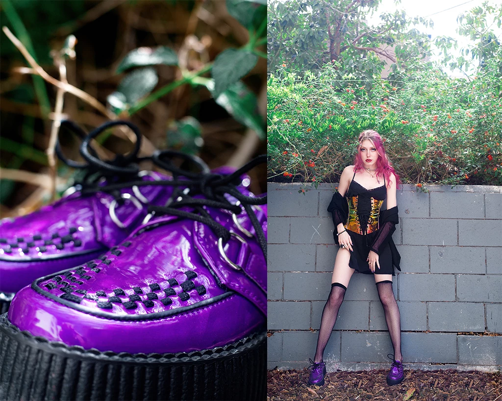 V9900 Women Purple Metallic TUKSkin™ Viva Mondo Creeper