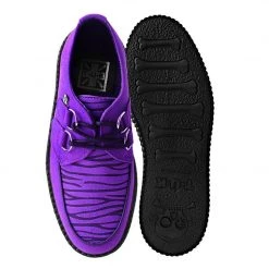 V9903 Purple & Zebra Faux Suede Creeper