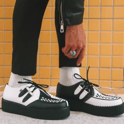 V9904 Black & White Split Personality Creeper Women