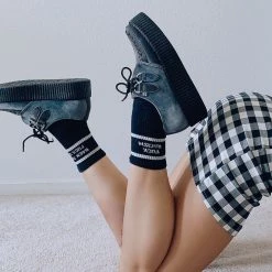 V9913 Grey Velvet Interlace Mondo Creeper Women