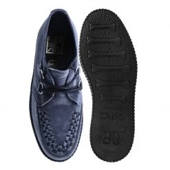 V9913 Grey Velvet Interlace Mondo Creeper Women