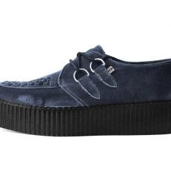 V9913 Grey Velvet Interlace Mondo Creeper Women