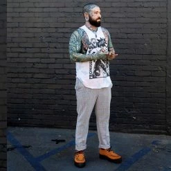 V9922 Women Burnt Orange Faux Suede Interlace Mondo Creeper