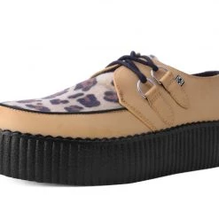 V9950 Women Tan Leopard Brush-Off Mondo Creeper