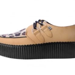 V9950 Women Tan Leopard Brush-Off Mondo Creeper