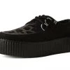 V9971 Women Black & Olive Leopard D-Ring Mondo Creeper
