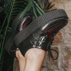 V9977 Black & Burgundy Rub-Off TUKskin™ Mondo Creeper Women