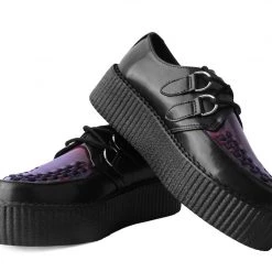 V9977 Black & Burgundy Rub-Off TUKskin™ Mondo Creeper Women
