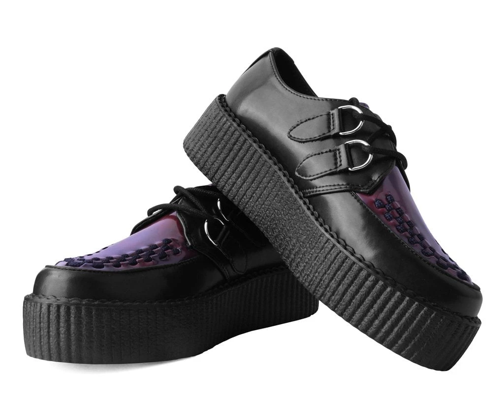 V9977 Black & Burgundy Rub-Off TUKskin™ Mondo Creeper Women