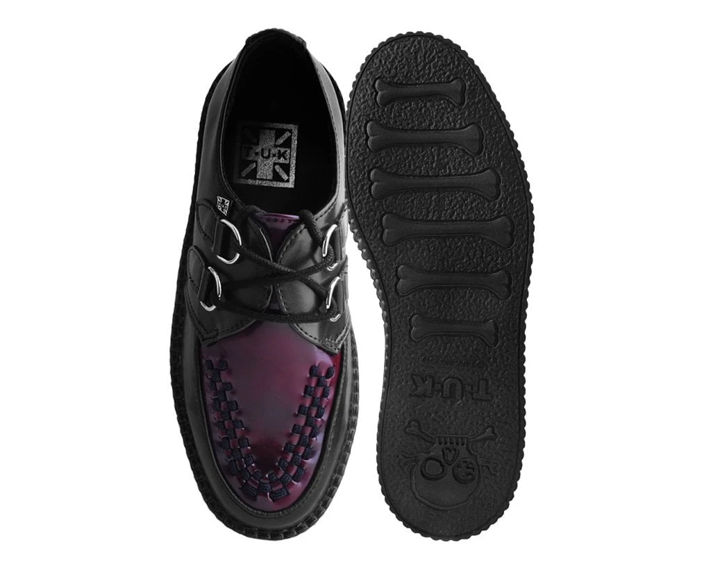 V9977 Black & Burgundy Rub-Off TUKskin™ Mondo Creeper Women