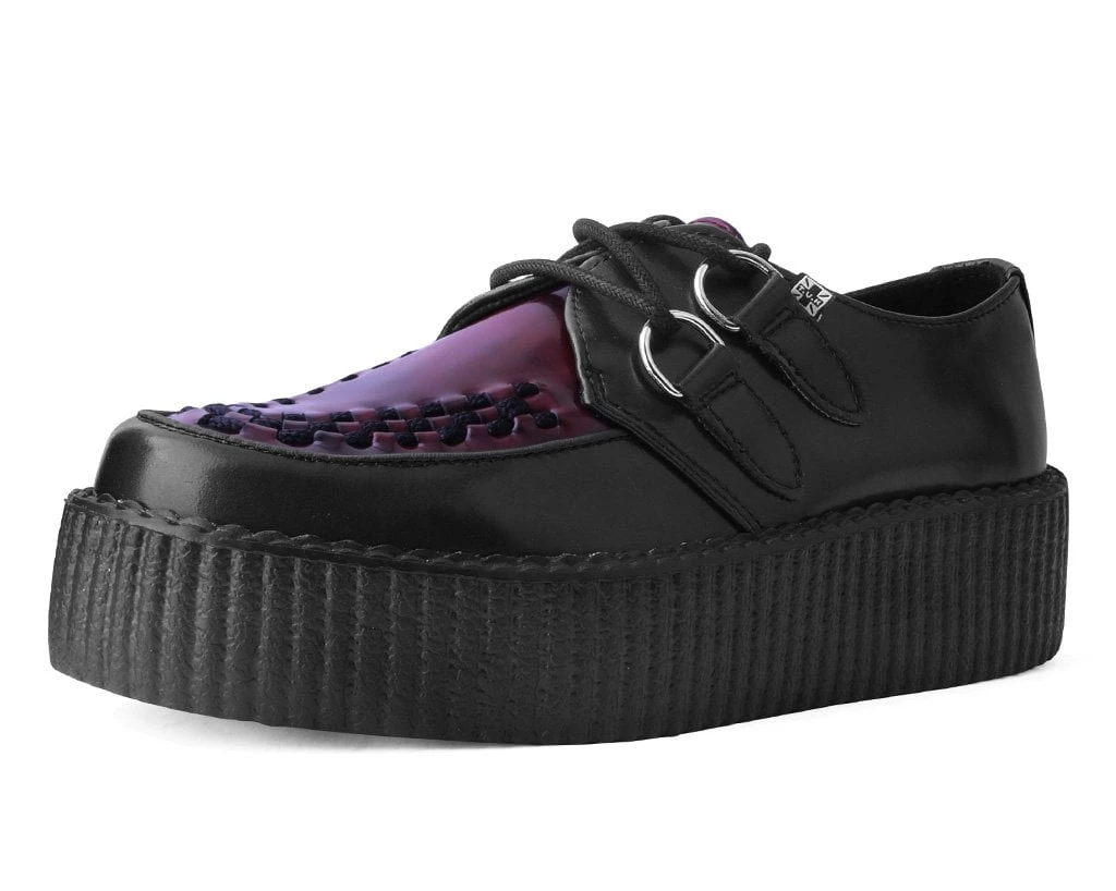 V9977 Black & Burgundy Rub-Off TUKskin™ Mondo Creeper Women
