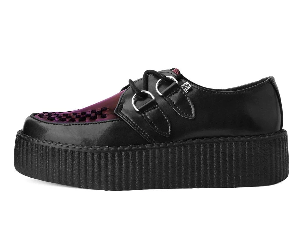 V9977 Black & Burgundy Rub-Off TUKskin™ Mondo Creeper Women