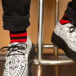 TSK1121 Red & Black Stripe T.U.K Men's Sock